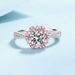Spring/Summer New S Pure Silver Mosonite Sakura French Exquisite High Grade Ring_ipsvogv.com