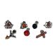 Unisex Dark Spider Web Red Diamond Cross Heart Chain Ear Bone Studs For Women Niche Sweet Design Hot Girl Earrings_ipsvogv.com