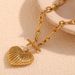 INS Genuine Gold Electroplated Daily Trendy Simple OT Buckle Love Fashion Versatile Necklace_ipsvogv.com