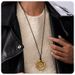 fashion simple gold plated stainless steel wax rope necklace INS Internet celebrity titanium steel vortex sweater chain_ipsvogv.com