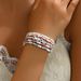 Simple and fashionable OL for female niche, multi-layer colorful rice bead design, English letter br, versatile_ipsvogv.com