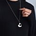 hot selling heart shaped stainless steel necklace motherdaughter Mother's Day engraved pendant necklace_ipsvogv.com