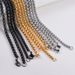 2025 New Arrivals 1 Piece Width 2/2.5/3/3.5/4mm Stainless Steel Square Pearl Chain Figaro Necklace Jewelry for Men Women_ipsvogv.com