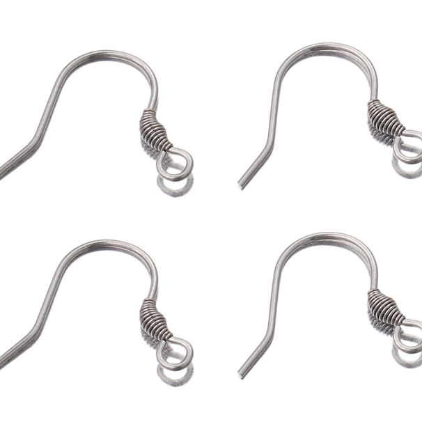 Stainless Steel Spiral Question Mark Fish Ear Bohemian Threaded Spring Hook DIY Jewelry Accessories_ipsvogv.com