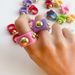 Women’s Jewelry Set Fashion Personality Resin Ring Retro Design Acrylic Diamond Gemstone Ring Female Cute Childlike_ipsvogv.com