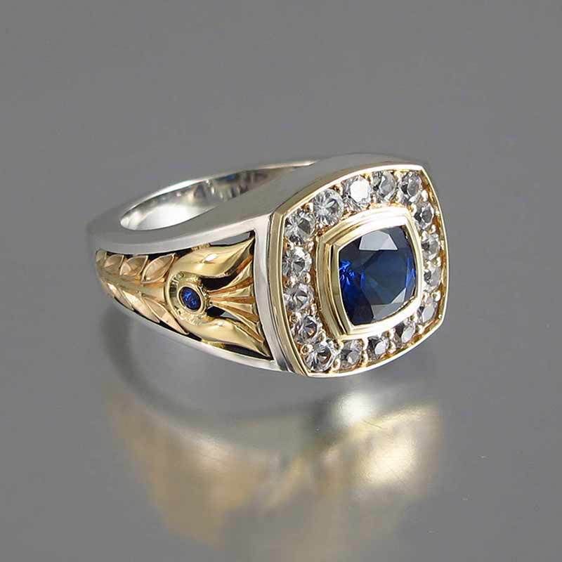 Cao Shi's New Jewelry Fashion Business Double Color Men's Ring_ipsvogv.com