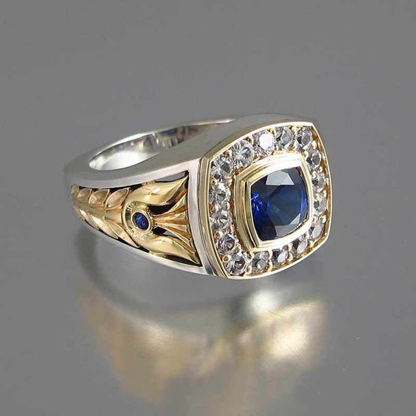 Cao Shi's New Jewelry Fashion Business Double Color Men's Ring_ipsvogv.com