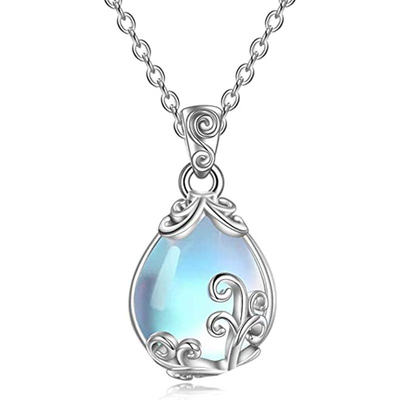 Cao Shi Imitates The Moonstone With Vine Design And A New Trendy Pendant Necklace_ipsvogv.com