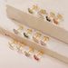 Women’s Jewelry Set Fashion Copper Plated Real Gold December Birthstone Birthstone Earrings S925 Silver Needle Earrings Female Mother's Day Gift_ipsvogv.com