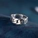 Weaving Cuban Chain Men's Singles Ring, Personalized Rascal Hip Hop Trendy Punk Style, Open Mouth Ring_ipsvogv.com
