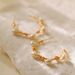 Copper plated K real gold C shaped atmospheric personality earrings environmentally friendly color hand wound pearl design niche temperament earrings_ipsvogv.com