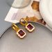 French geometric simplicity, zircon drop glaze, high-end feel earrings, exquisite fashion, and personalized earrings for_ipsvogv.com