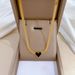 Body 【 Full Titanium Steel 】 Love Double-Sided Furnace Gold Necklace For Women Instagram Internet Celebrity Collarbone 【 】_ipsvogv.com
