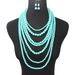 Exaggerated multi-layer candy colored sweater chain necklace bead neck_ipsvogv.com
