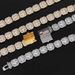 Jewelry & Accessories Copper Zirconium Hip Hop Square Rock Candy Necklace Personality Trend Men's Necklace Bracelet Fashion Jewelry_ipsvogv.com