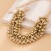 Fashion And Personalized Accessories CCB Round Bead Pendant Necklace Niche Design Metal Necklace_ipsvogv.com