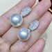 Cao Shi Noble Gentle Lady Female Super Flash Micro Inlaid Pearl Earrings Buckle Mingyuan Dynamic Magazine Style_ipsvogv.com
