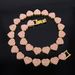 Unisex Jewelry Fashion Popular Diamond 15mm Peach Heart Alloy Necklace For Men Trendy Cool Rap Hip Hop Cuban Chain_ipsvogv.com