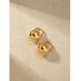 French Minimalist Design Versatile For Women Gold Plated High Color Retention Elegant Metal Ball Earrings Jewelry Ins_ipsvogv.com