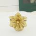 Fashionable Luxurious Hollow Flower Leaf Women's Ring, Waterproof And Adjustable Size, Bride's Wedding, Birthday Party,_ipsvogv.com