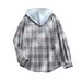 Women's Clothing autumn and winter new hooded sweatshirt buttoned casual shirt jacket_ipsvogv.com
