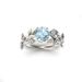 Jewelry Princess Olive Leaf Engagement With Diamond Blue Zircon Ring_ipsvogv.com