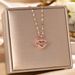 Korean Fashion Titanium Steel Necklace, Women's Agile Love Angel Wings, Zircon Pendant Temperament, Internet Famous_ipsvogv.com