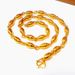 JL043 Men's Gold-plated Oval Arhat Bead Double-sided Relief Overlord Gold Necklace Color Preserving Thick Chain_ipsvogv.com