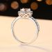 Sterling Silver Four-Prong Moissanite Ring Adjustable Sizes 0.3-3ct Hi-Carbon Diamond Jewelry For Women_ipsvogv.com