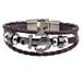 Fashion Anchor Leather Handmade Woven Multi-layer Men's Rope Bracelet_ipsvogv.com