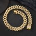 20mm Cuban Chain With Diamonds, Explosive Style, Bold Luxury, Double Row Diamond Alloy Hip-Hop Necklace_ipsvogv.com