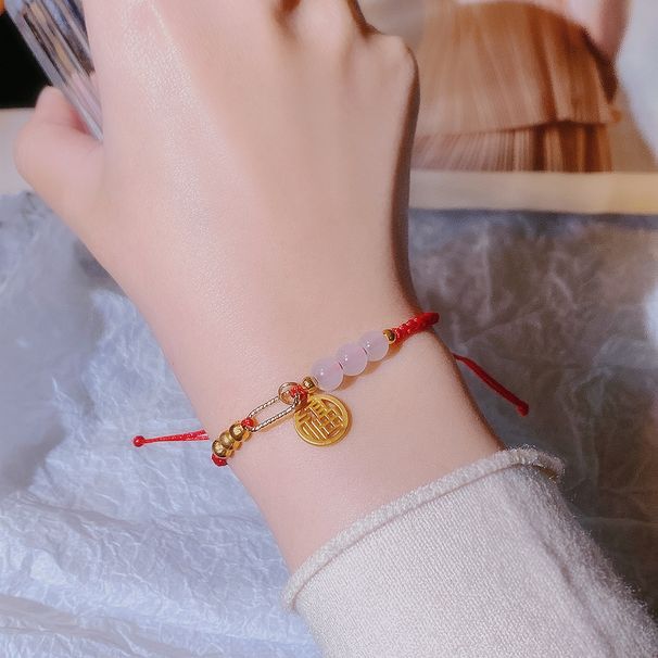 New Chinese Style Colorful Shoushan Shizhu Festival Lucky Character For Women, With A Light Luxury And High-end Feel,_ipsvogv.com