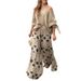 Women's Clothing summer new fashion oblique collar one shoulder high waist casual printed pants suit for women_ipsvogv.com
