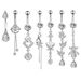 Women's Jewelry Belly Button Ring Creative Exquisite Zircon Belly Button Nail Piercing Jewelry_ipsvogv.com