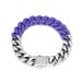 Men's Jewelry Trendy Paint Color Matching Bracelet Stainless Steel Cuban Bracelet Jewelry Niche Hip Hop Titanium Steel_ipsvogv.com