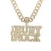 Yiwu Jewelry Cuban Alphabet RUBY ROCK Necklace Diamond Set Gun Pendant Men's Accessory Chain_ipsvogv.com