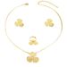 Minimalist women's necklace, ring, jewelry set, niche clover flower design, inlaid zircon earrings_ipsvogv.com