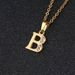 Letter necklace for female students Korean version simple small couple girlfriends 26 lucky English letter pendant clavicle chain_ipsvogv.com
