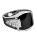 Hip Hop Style Business Black Enamel Micro Inlaid Zircon Simulation Diamond Ring, Trendy Men's Jewelry_ipsvogv.com