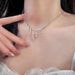 Galaxy Waterfall S925 Sterling Silver Moissanite Necklace Exquisite Diamond Tassel Temperament High End Light Luxury_ipsvogv.com