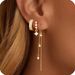 Women’s Jewelry Set Fashion Brass Real Gold Electroplating Inlaid Zircon Fashionable Four Pointed Star Pendant Earrings Ladies Three Piece Set_ipsvogv.com