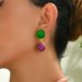 New style women's with personalized inlaid glass, niche geometry, high-end feeling, earrings, versatile earrings_ipsvogv.com