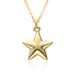Hip Hop Star Pendant Necklace - 5-Point Gold Plated Copper Chain With Cubic Zirconia, Urban Streetwear Jewelry For Men_ipsvogv.com