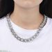 Summer hip hop square crystal necklace diamond men's rhinestone necklace fashion Cuban necklace men_ipsvogv.com