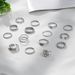 Hot Selling New Fashionable Butterfly Diamond Set Of 15 Pieces, Personalized Joint Flower Tail Ring For Women_ipsvogv.com