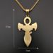 New Hip-Hop Jewelry Titanium Steel Gold-Plated Inlaid Diamond Eye Of Horus Ankh Cross Pendant_ipsvogv.com