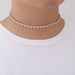 Hip Hop Zircon For Women Mixed Weave Flower Shape Three-Prong Tennis Chain Women's Personalized Layered Necklace_ipsvogv.com