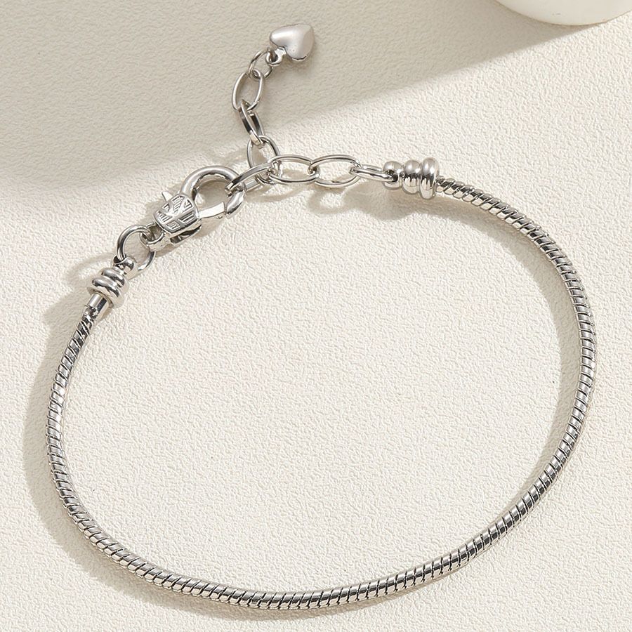Women's Jewelry Love Cylindrical Lock Metal Texture Bracelet Female Ins Style OT Buckle Copper Color Preserving Electroplating Bracelet_ipsvogv.com