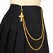 Jewelry Fashion Personality Cross Chain Hip Hop Punk Trend Gold Color Preserving Pant Accessories_ipsvogv.com