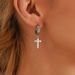 Fashion Punk Cross Ear Clips Ear Buckles Men's And Women's, Hip Hop Trend Geometric Earrings Pendant Earrings_ipsvogv.com